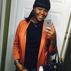 H&M Burnt Orange Buttonless Blazer - Gently Used